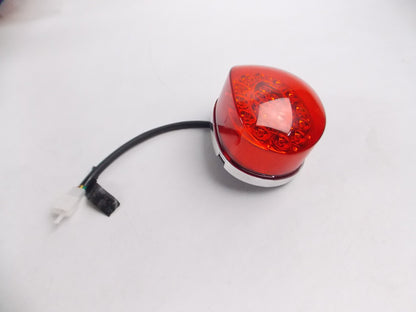 UNIVERSAL TAILLIGHT LED RED LENS MOTORCYCLE 12V 2W 5X4 SCOOTER ATV QUAD MOPED - MotoRaider