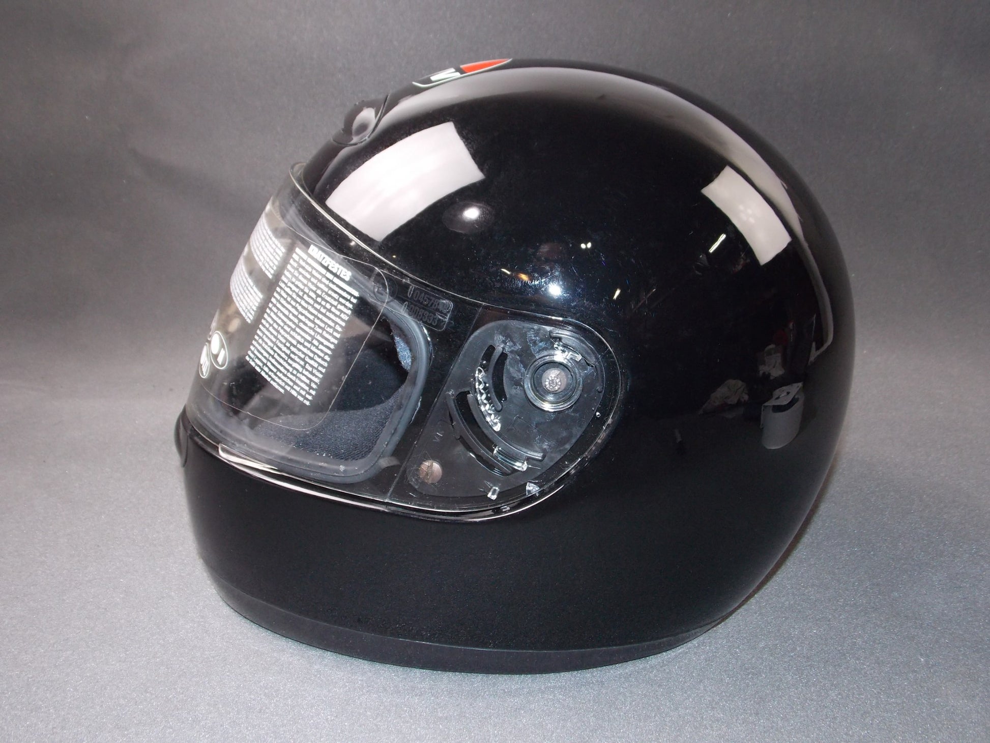 AGV CLEAR SHIELD VISOR BLACK MOTORCYCLE HELMET SIZE XL - MotoRaider