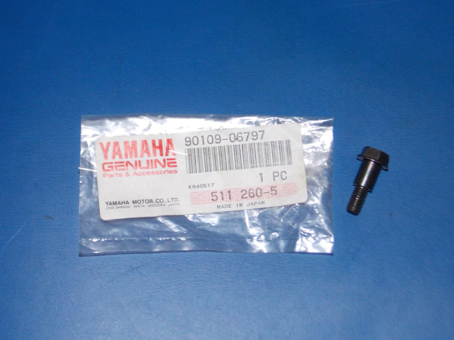 NOS 1974-2007 YAMAHA YZ125/400/100/80/465 SR250  HANDLE SWITCH BOLT  90109-06797 - MotoRaider