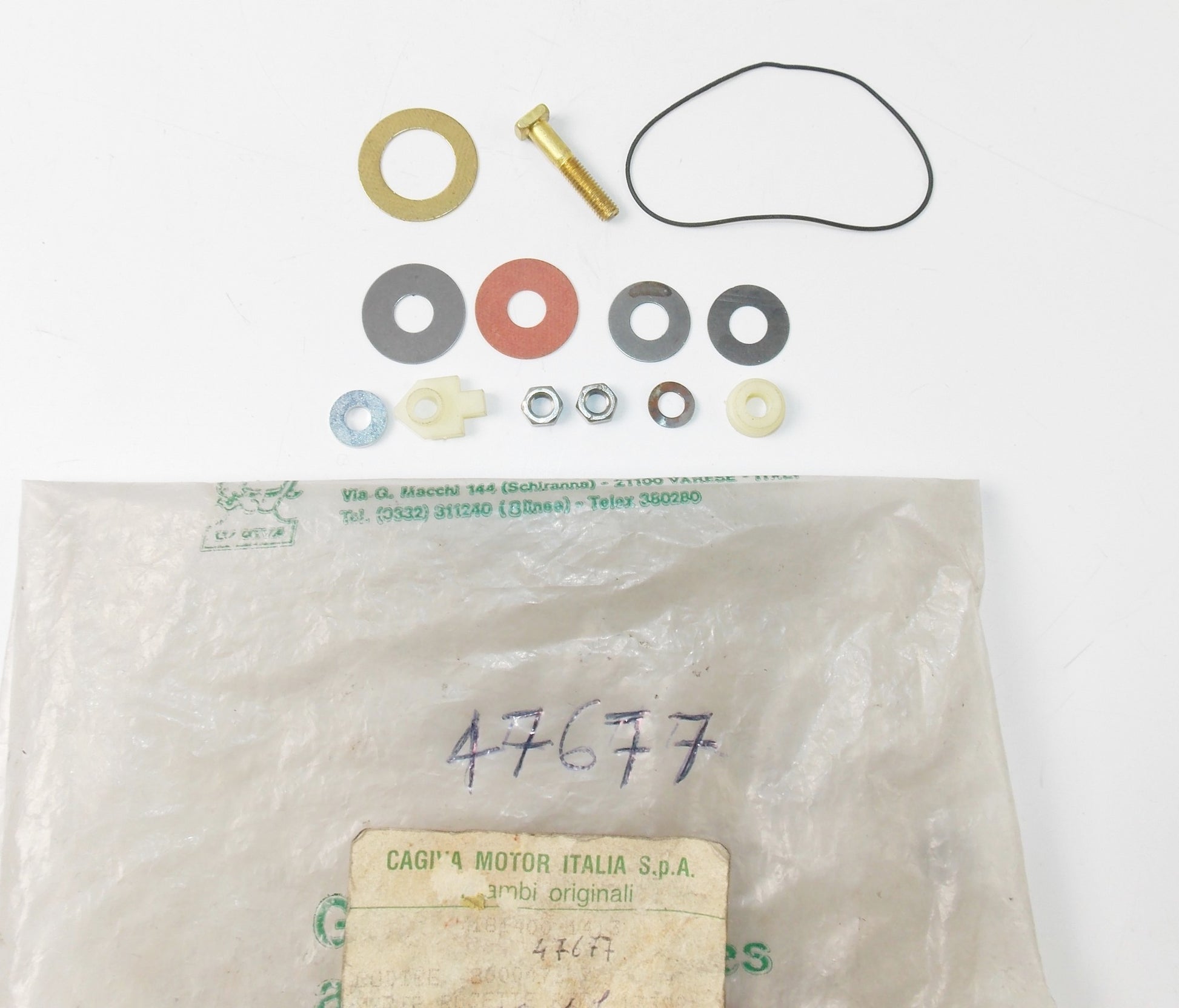 NOS OEM CAGIVA MITO 125 1999-2007/ SUPERCITY 125 1995-2010 WASHER KIT 800047677 - MotoRaider