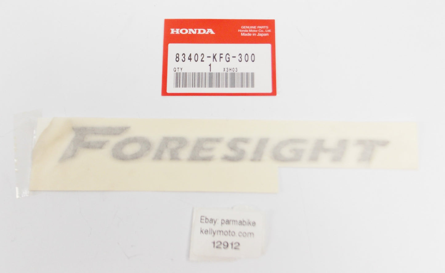 OEM HONDA 1997-1998 FES250 FORESIGHT DECAL EMBLEM LOGO STICKER 83402-KFG-300 - MotoRaider