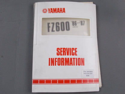 YAMAHA 1986-1987 FZ600 SERVICE INFORMATION MANUAL ITALIAN # 2HW-SI1 - MotoRaider