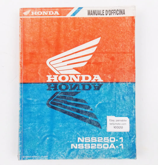 2000 HONDA NSS250-1 NSS250A-1 WORKSHOP MANUAL REPAIR BOOK ITALIAN - MotoRaider