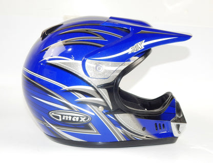 GMAX PLATINUM SERIES MOTORCYCLES FULL FACE HELMET SIZE S BLUE OFF ROAD ATV CROSS - MotoRaider