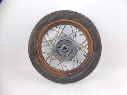 1953-1956 MV AGUSTA PULLMAN 125 15" REAR WHEEL HUB RIM SPOKE TIRE VINTAGE ITALY - MotoRaider