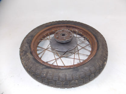 1953-1956 MV AGUSTA PULLMAN 125 15" REAR WHEEL HUB RIM SPOKE TIRE VINTAGE ITALY - MotoRaider