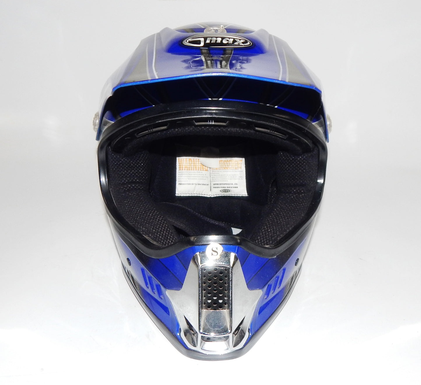 GMAX PLATINUM SERIES MOTORCYCLES FULL FACE HELMET SIZE S BLUE OFF ROAD ATV CROSS - MotoRaider