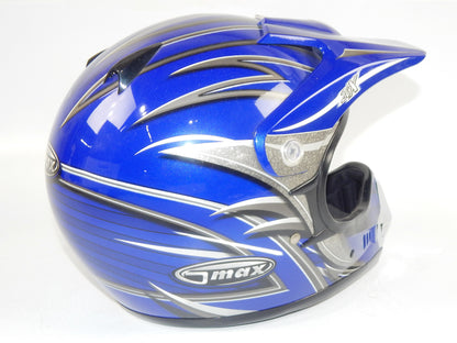 GMAX PLATINUM SERIES MOTORCYCLES FULL FACE HELMET SIZE S BLUE OFF ROAD ATV CROSS - MotoRaider