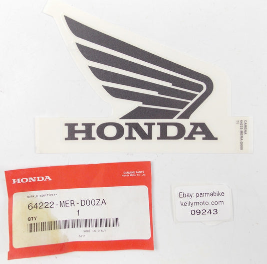 OEM 2004-2006 HONDA CBF600 FUEL TANK TYPE 1 EMBLEM DECAL STICKER 64222-MER-D00ZA - MotoRaider