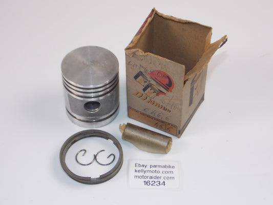 NOS DINAMIN 56 LAVERDA PISTON 46.6MM+13.5MM PIN+CIRCLIP+RING VINTAGE ITALY 16234 - MotoRaider