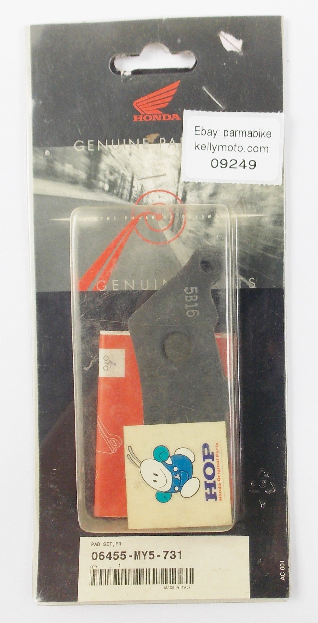 NOS OEM 1999-2002 HONDA CB500 BRAKE PADS FRONT WHEEL 06455-MYS-731 - MotoRaider