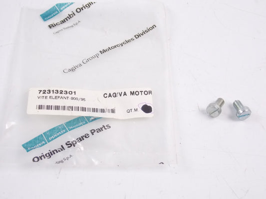 NOS OEM CAGIVA HUSQVARNA 1985 ELEFANT 900 (2) SCREWS 723132301 - MotoRaider