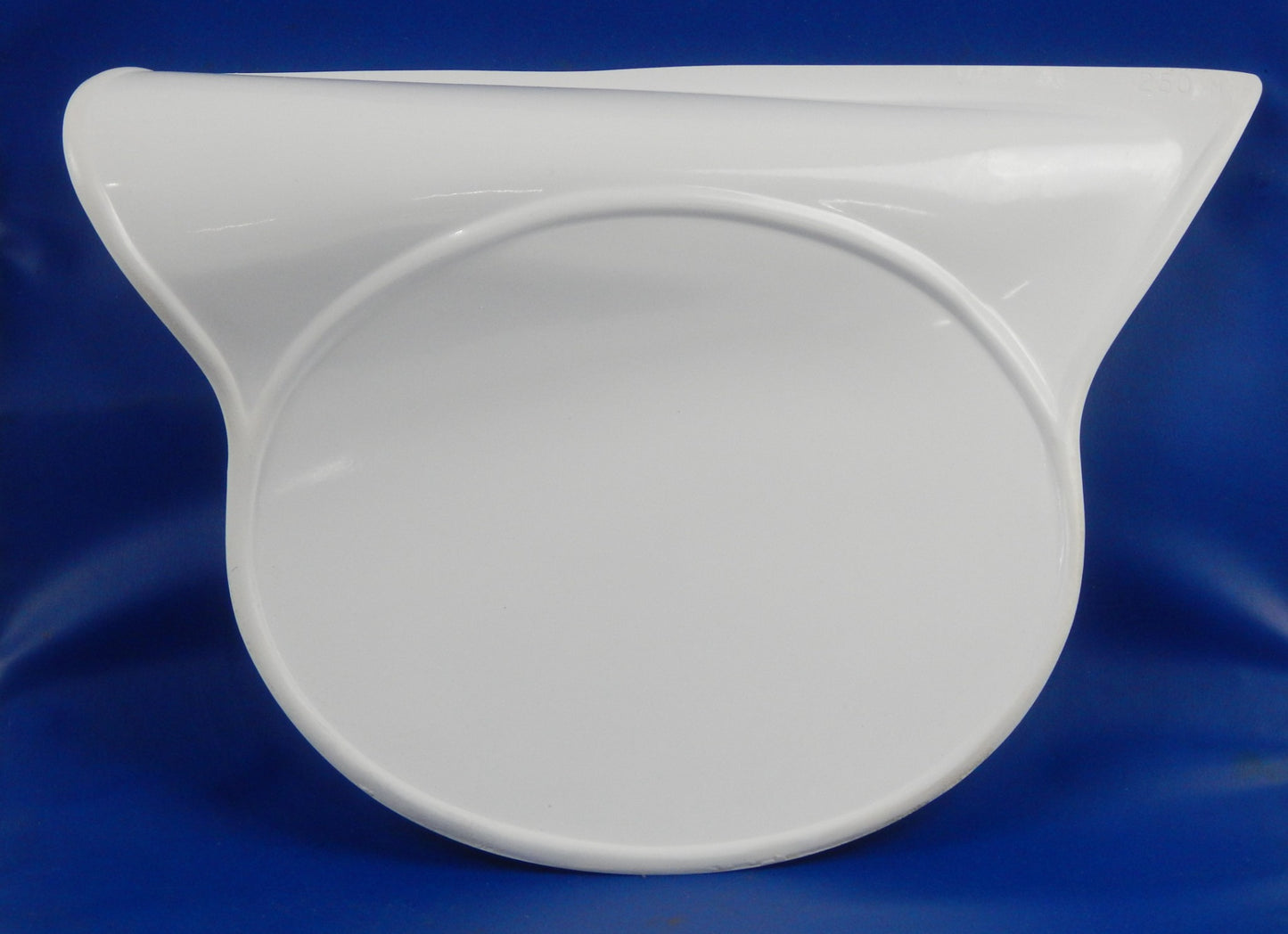 1971-76 KTM MC 125-175-250-360 FRAME FIBERGLASS RH SIDE PANEL NUMBER PLATE WHITE - MotoRaider