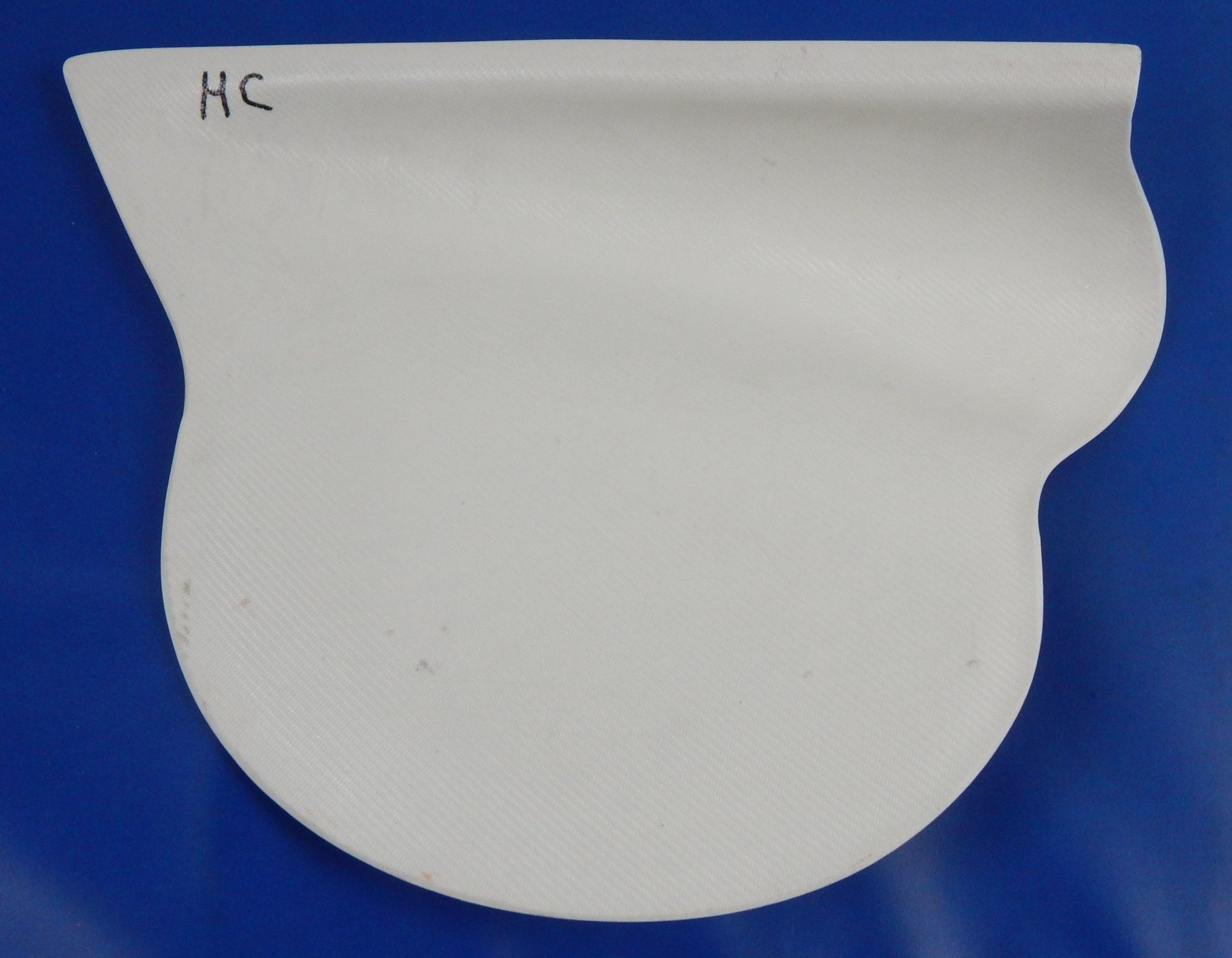 1971-76 KTM MC 125-175-250-360 FRAME FIBERGLASS RH SIDE PANEL NUMBER PLATE WHITE - MotoRaider