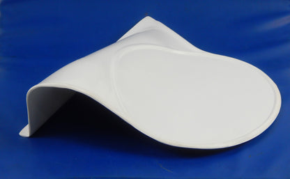 1971-76 KTM MC 125-175-250-360 FRAME FIBERGLASS RH SIDE PANEL NUMBER PLATE WHITE - MotoRaider