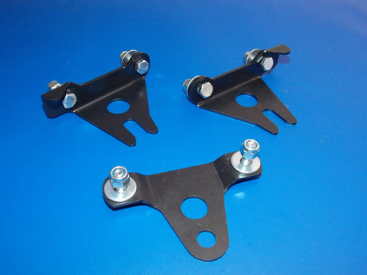 1980 KTM PENTON GS SEAT MOUNTS SADDLE BRACKETS+BOLTS KIT BLACK STAINLESS STEEL - MotoRaider