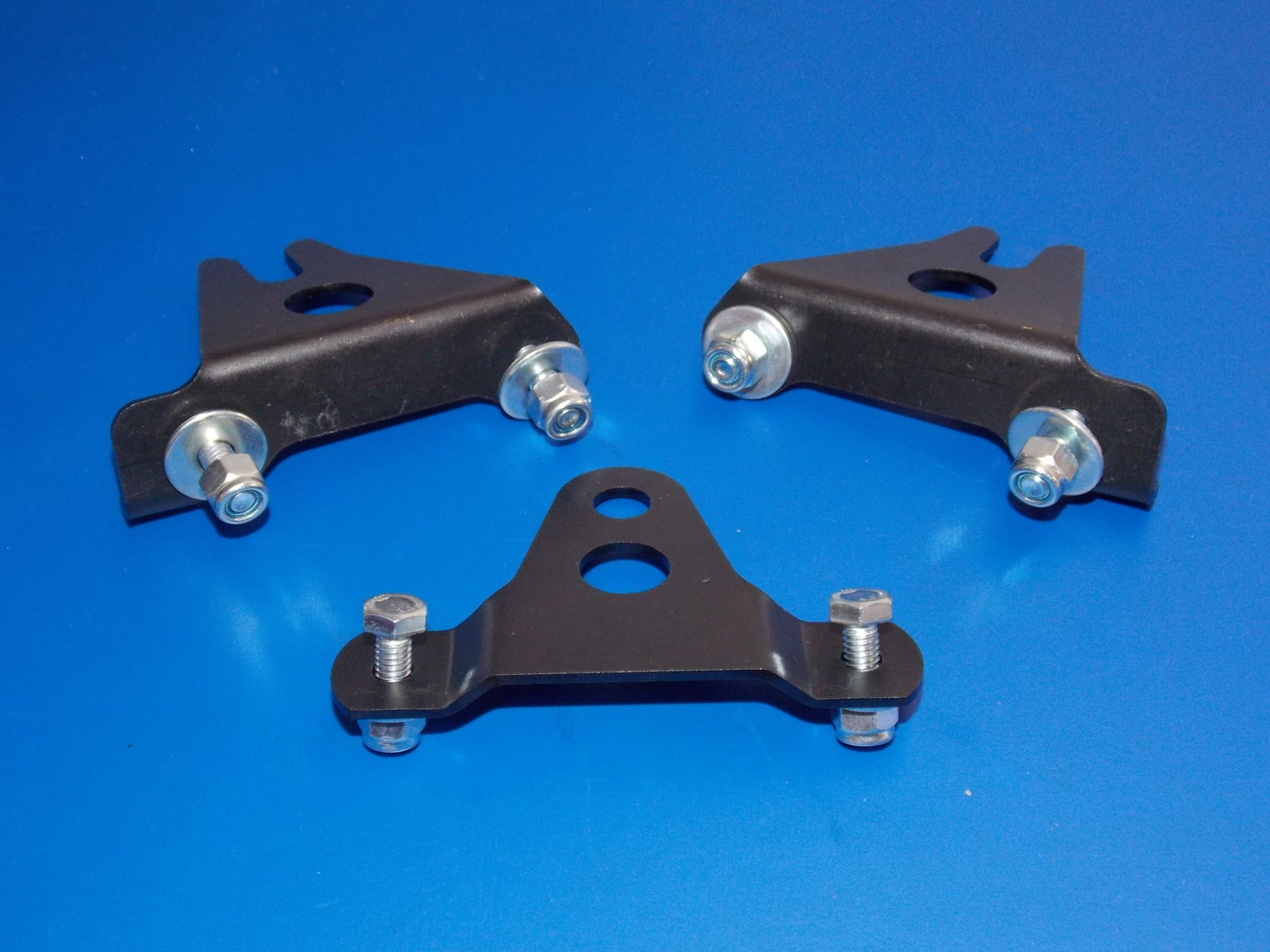 1980 KTM PENTON GS SEAT MOUNTS SADDLE BRACKETS+BOLTS KIT BLACK STAINLESS STEEL - MotoRaider