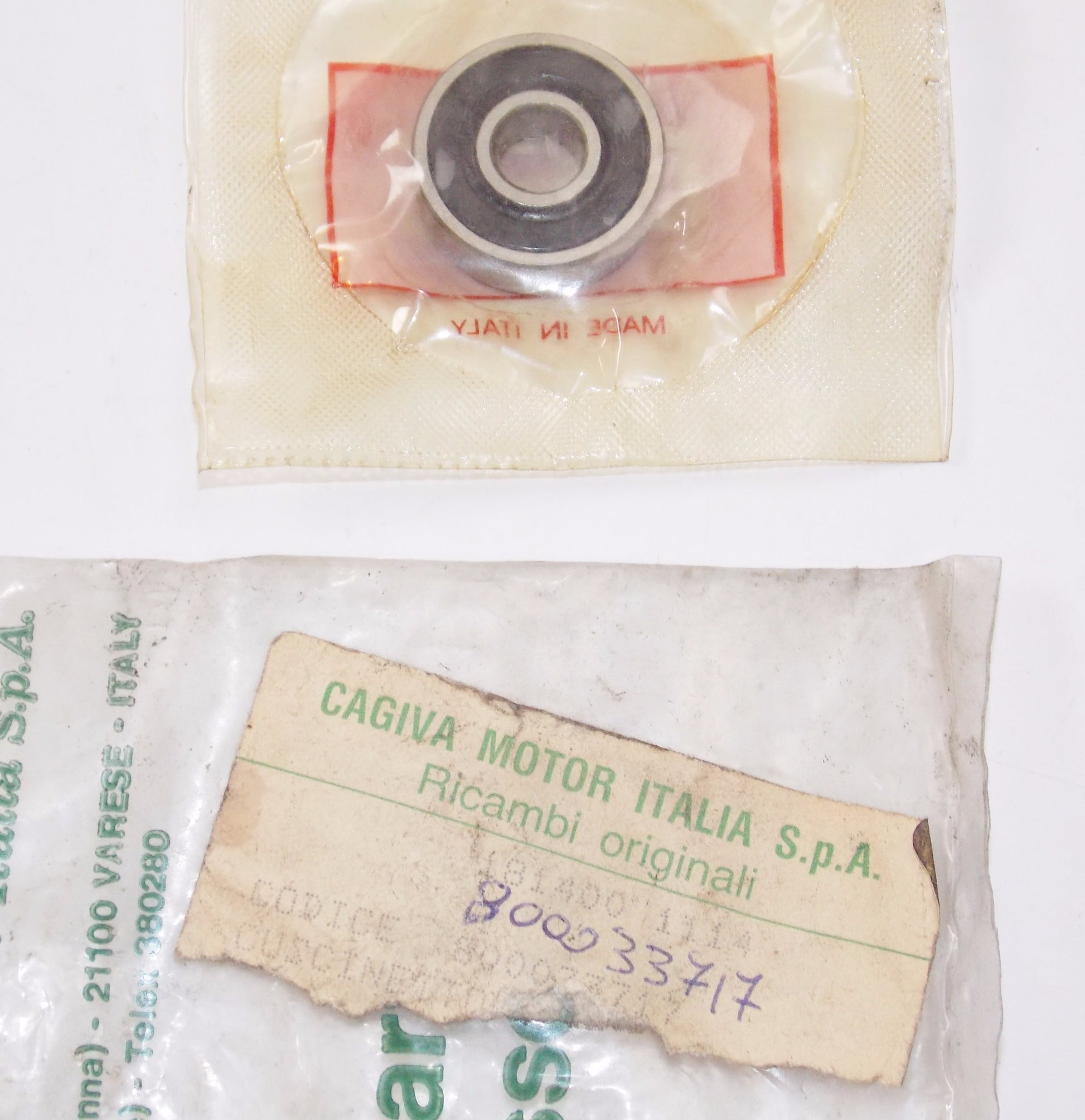 NOS OEM CAGIVA RUBBER SEAL BEARING D.9mm x D.26mm x W.8mm 629-2RS 800033717 - MotoRaider