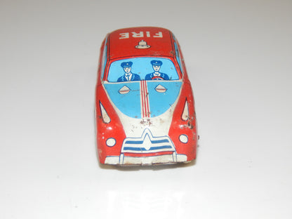 1950's ACM ITALY TIN TOY FIRE DEPARTMENT CAR VINTAGE L=120mm - MotoRaider