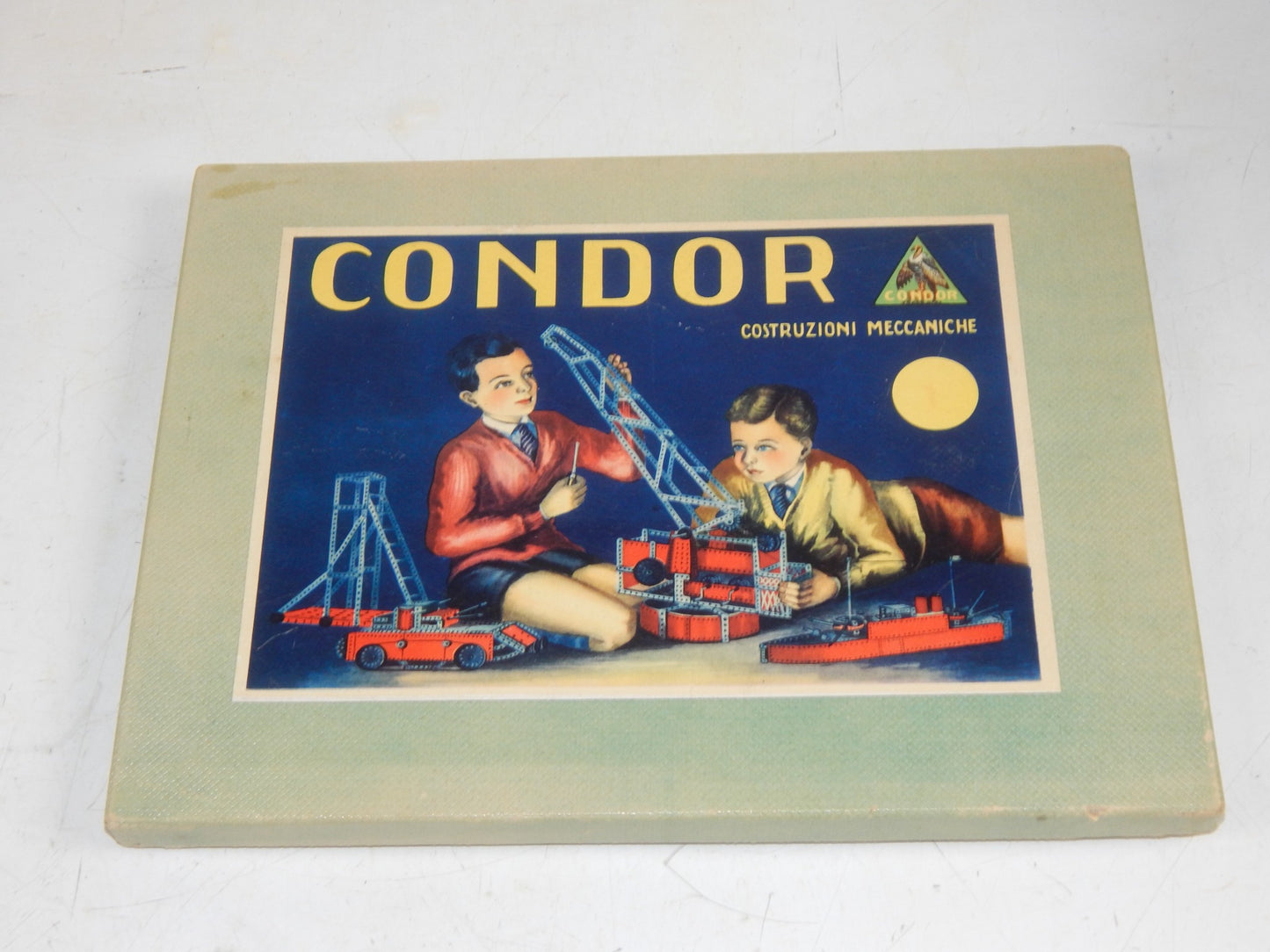 1950's CONDOR COSTRUZIONI MECCCANICHE MECCANO TOY BOX ITALY  VINTAGE SCATOLA 2 - MotoRaider