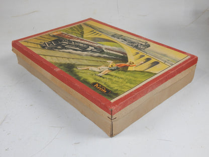 1960's KEIM TIN TOY TRAIN RAIL ROAD TRACK BOX 240X330mm LOCOMOTIVE L=160mm - MotoRaider