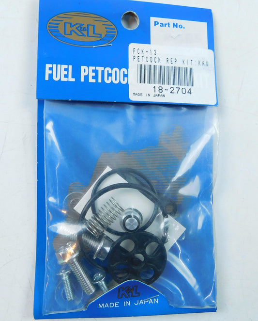 18-2704 K&L FUEL VALVE SUPPLY GAS PETCOCK REPAIR KIT KAWASAKI ELIMINATOR NINJA - MotoRaider