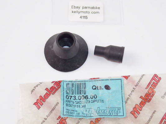 NOS OEM MALAGUTI CIAK 50 F12 ARIA SPARK PLUG CAP SET 073.006.00 - MotoRaider