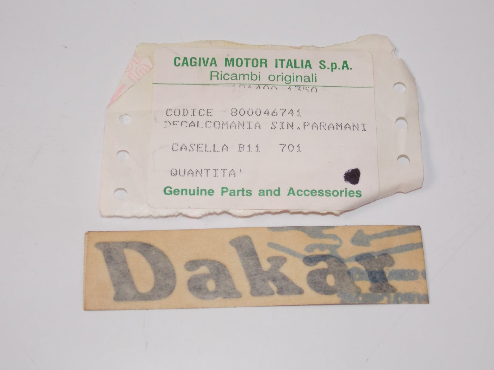 NOS ORIGINAL CAGIVA ELEFANT 50 EMBLEM MARK DECAL STICKER 800046741 VINTAGE ITALY - MotoRaider