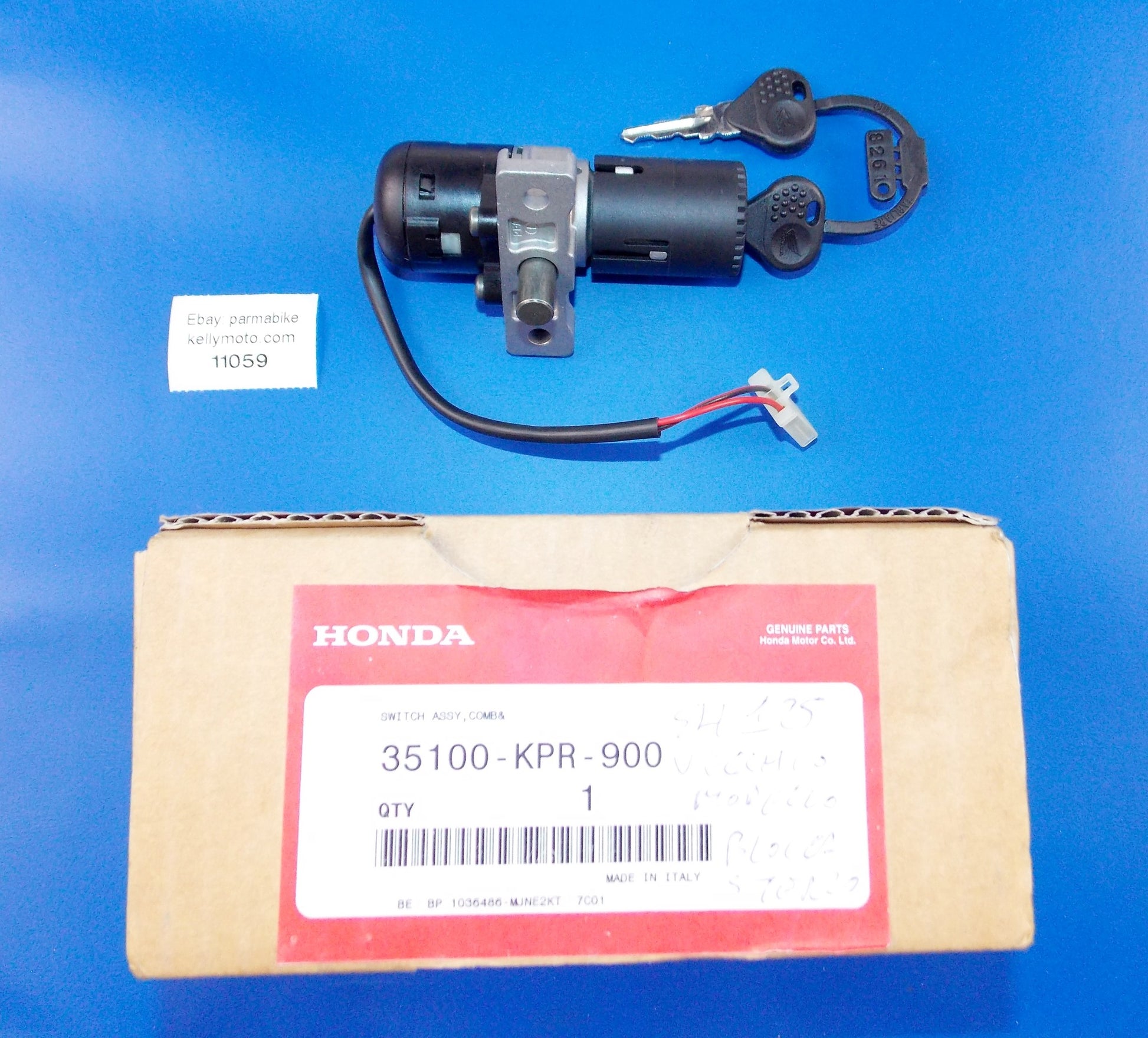 OEM HONDA 2003-2004 SH 125/150 SCOOTER IGNITION/LOCK SWITCH+KEY 35100-KPR-900 - MotoRaider