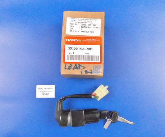 OEM HONDA 2003-2009 SCV 100 COMBINATION IGNITION LOCK SWITCH+KEY 35100-KRP-981 - MotoRaider