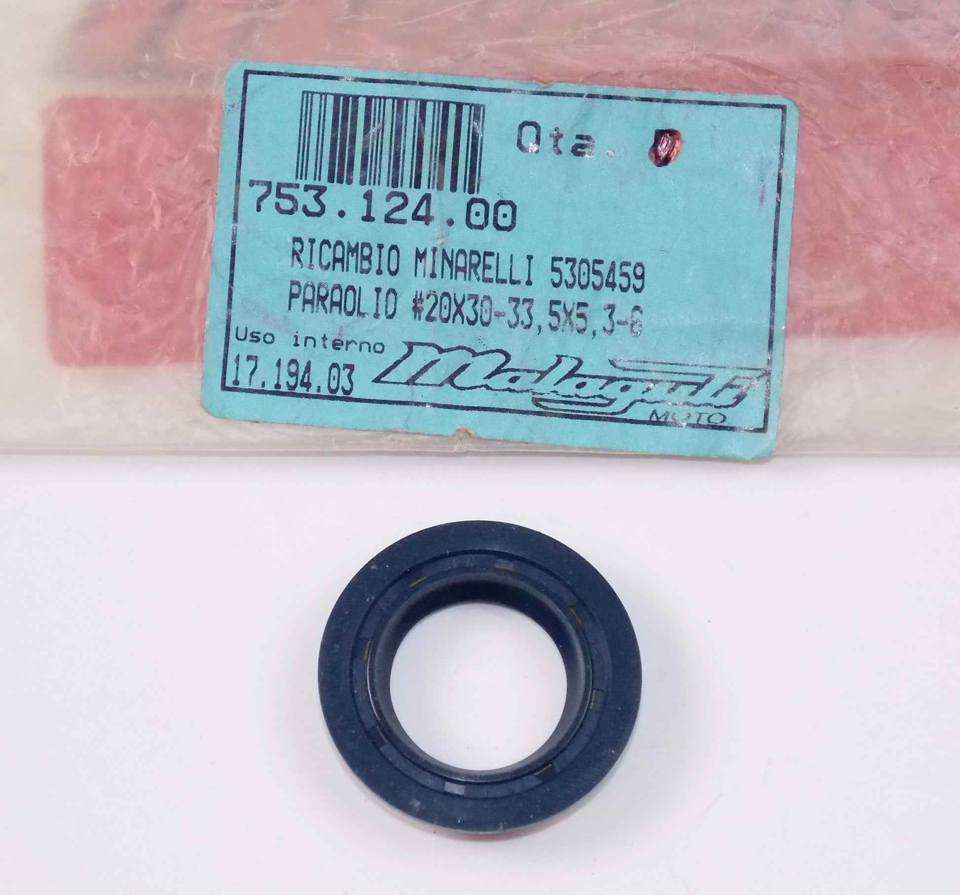 NOS OEM MALAGUTI 1997 F10 | F15 FLYWHEEL OIL SEAL 20x30-33, 5x5.3-6 753.124.00 - MotoRaider