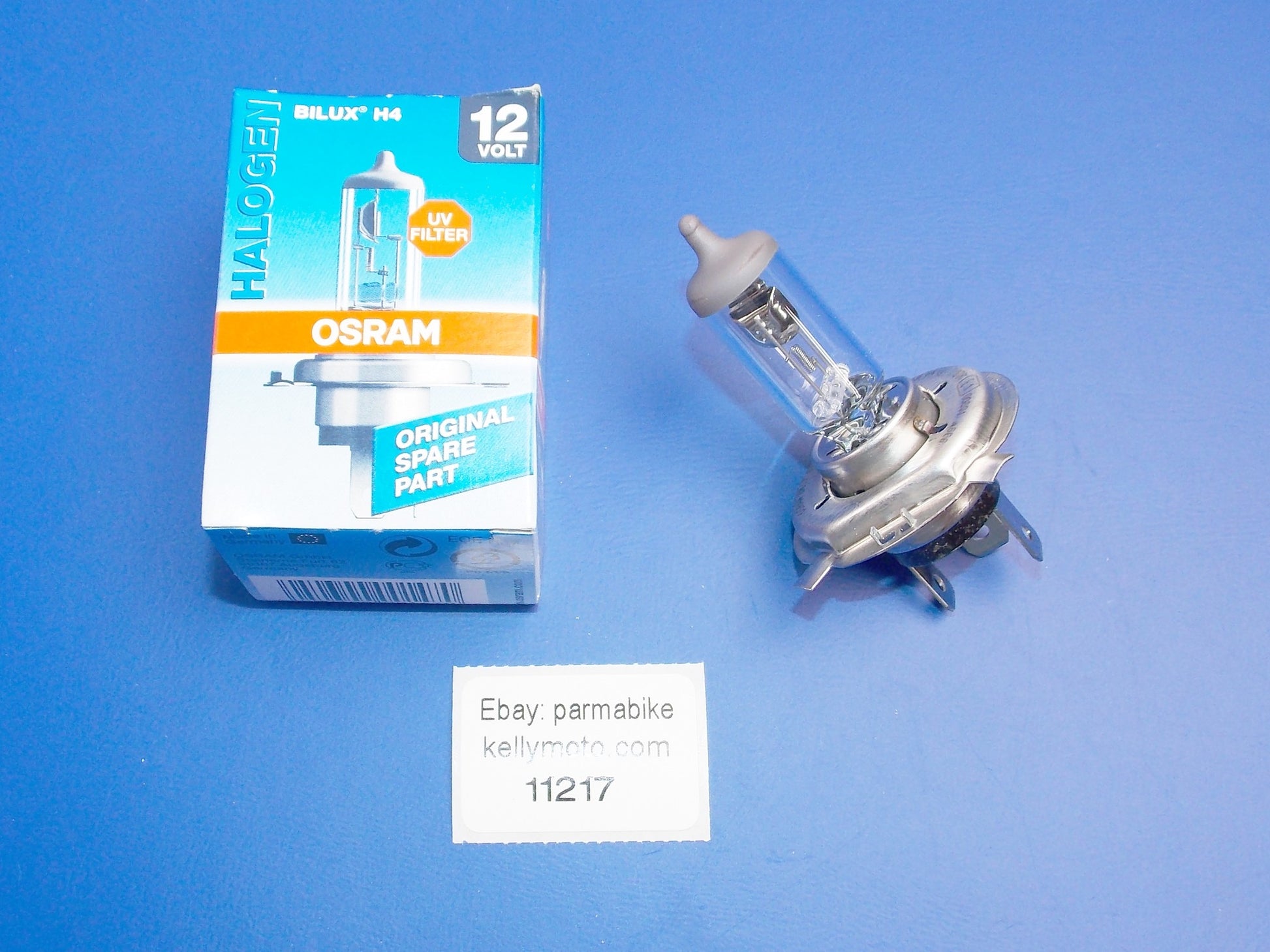 OSRAM 64193 HALOGEN BULB HEADLIGHT H4 12 V 60/55W DOUBLE CONTACT UV FILTER - MotoRaider