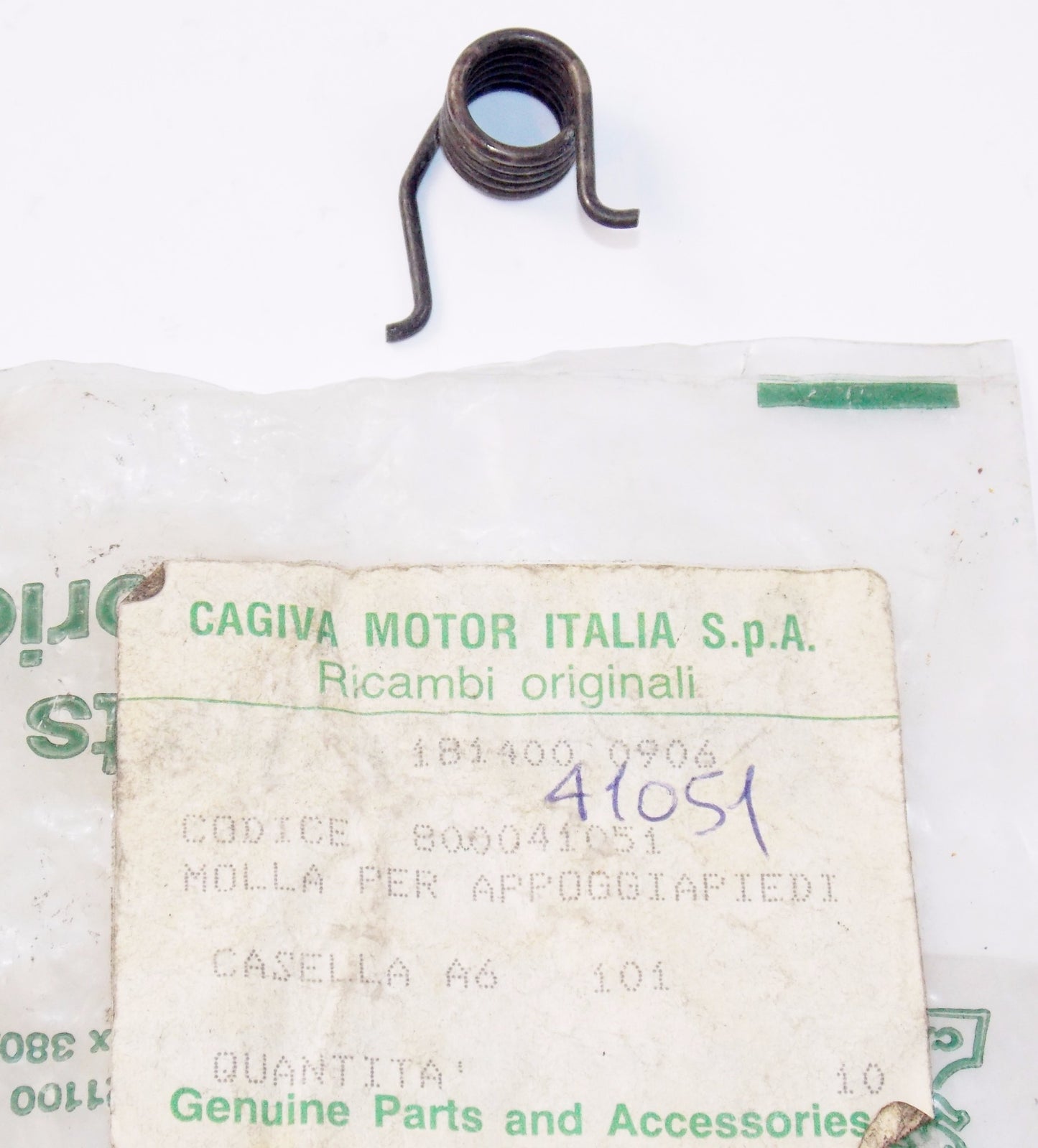 NOS OEM CAGIVA TENSIONER WASHER SPRING 800041051 - MotoRaider