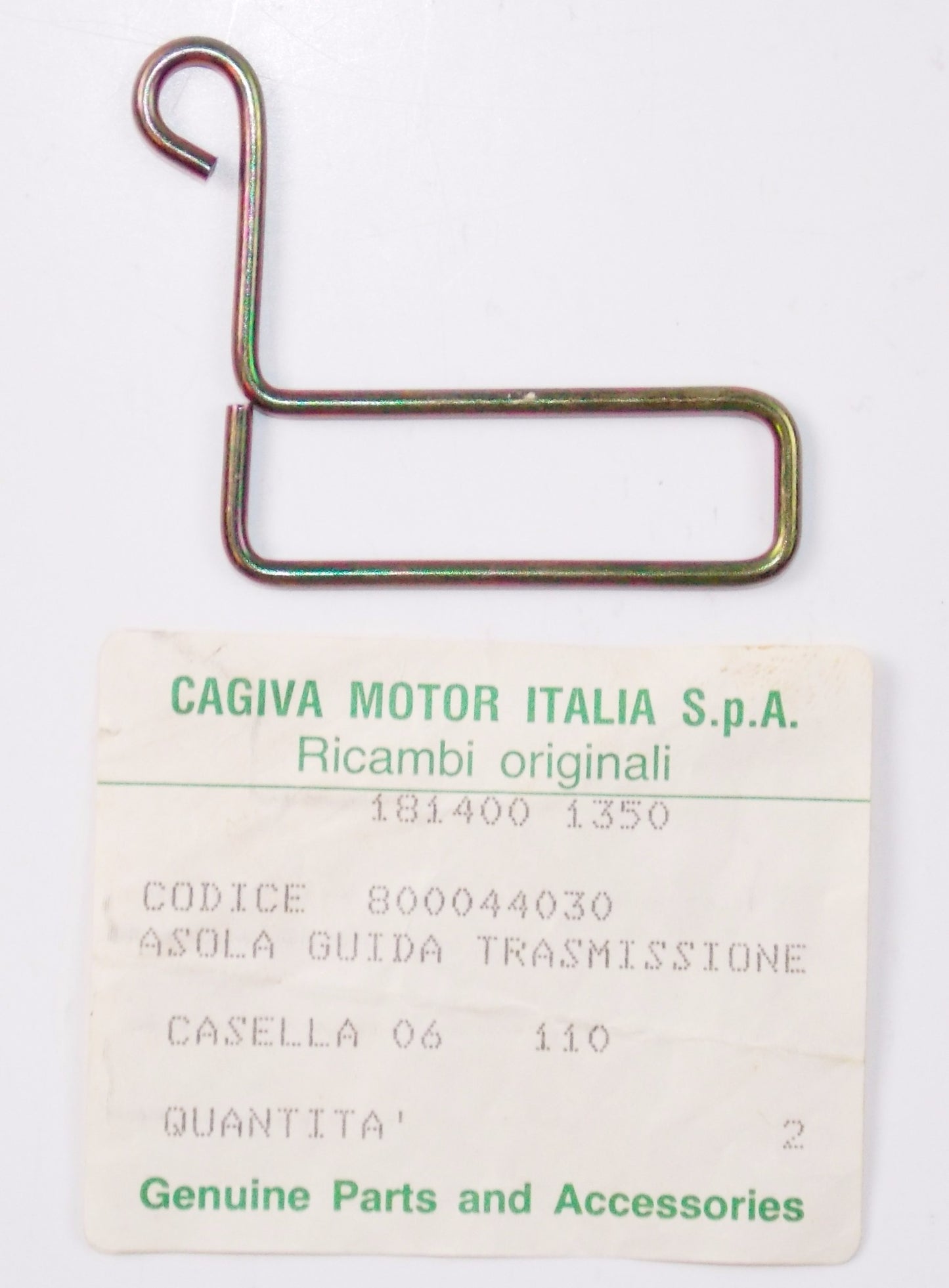 NOS OEM CAGIVA ELEPHANT 2- 3 CABLE GUIDE 800044030 - MotoRaider