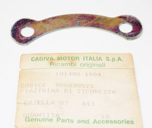 NOS OEM CAGIVA WSXT 125 ALETTA ROSSA ELEFANT 125 SECURITY PLATE 800038573 - MotoRaider