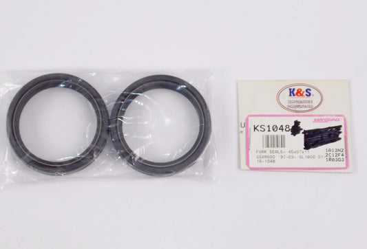 K&S FRONT FORK SEALS 45x57x11 SUZUKI 97-03 GSXR600 HONDA GL1800 '01-10 # 16-1048 - MotoRaider