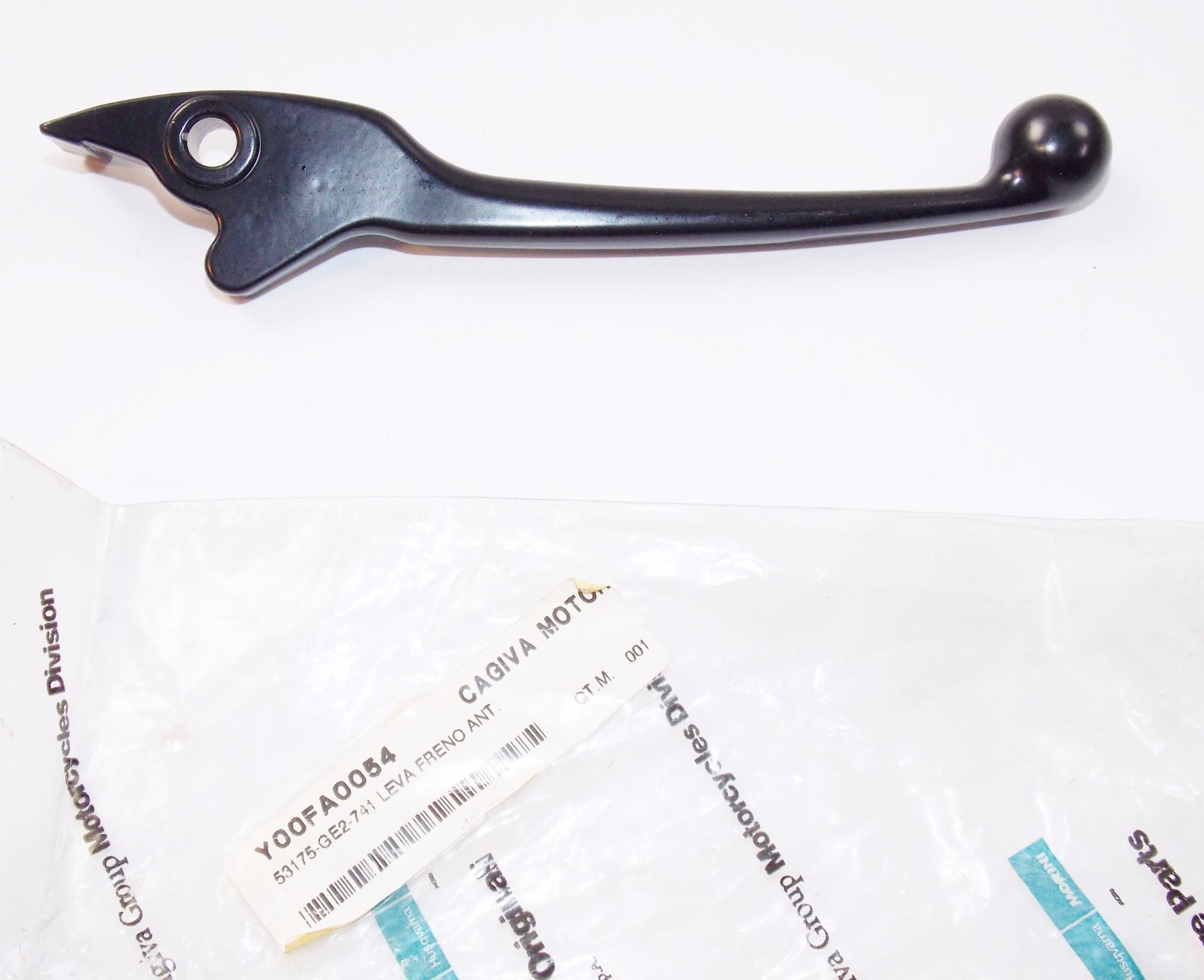 NOS OEM CAGIVA 1992-1993 CITY 50 BLACK RH FRONT BRAKE LEVER Y00FA0054 - MotoRaider