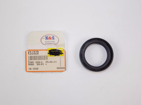 K&S FRONT FORK SEAL 35x48x11 35mm 48mm 11mm HARLEY HONDA KAWASAKI SUZUKI 16-1020 - MotoRaider