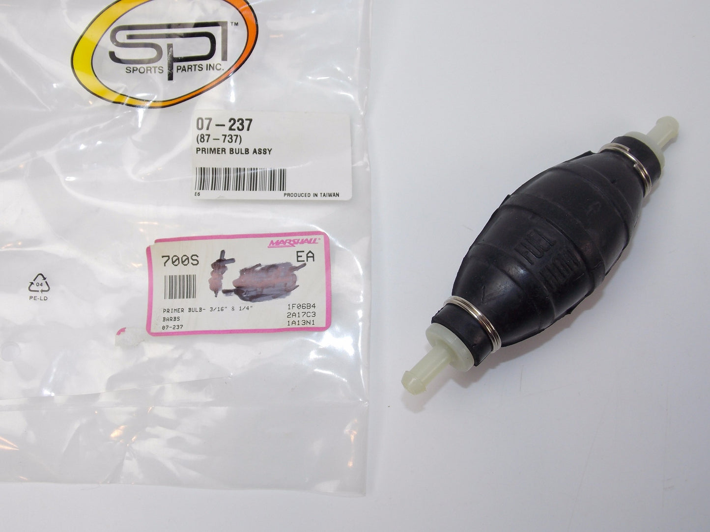 SPORT PARTS INC. PRIMER BULB ASSEMBLY 3/16" & 1/4" YAMAHA HONDA KAWASAKI 07-237 - MotoRaider