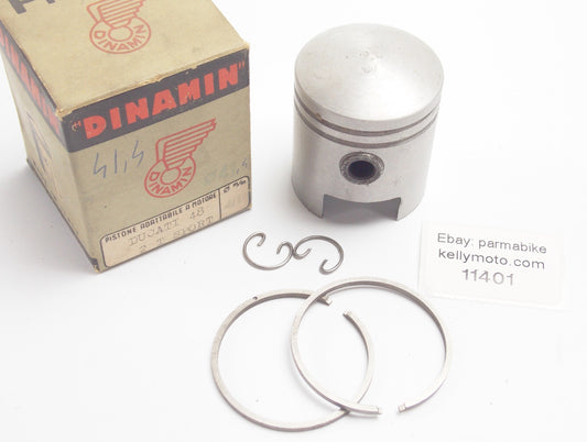 NOS DINAMIN PISTON+RINGS+PIN+CLIPS SET CPL. D. 41.4 mm DUCATI 48 2-STROKE SPORT - MotoRaider