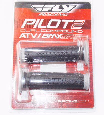 FLY RACING PILOT2 DUAL COMPOUND BLACK/GRAY ATV/MBX GRIP HONDA CR125/250 CRF250 - MotoRaider