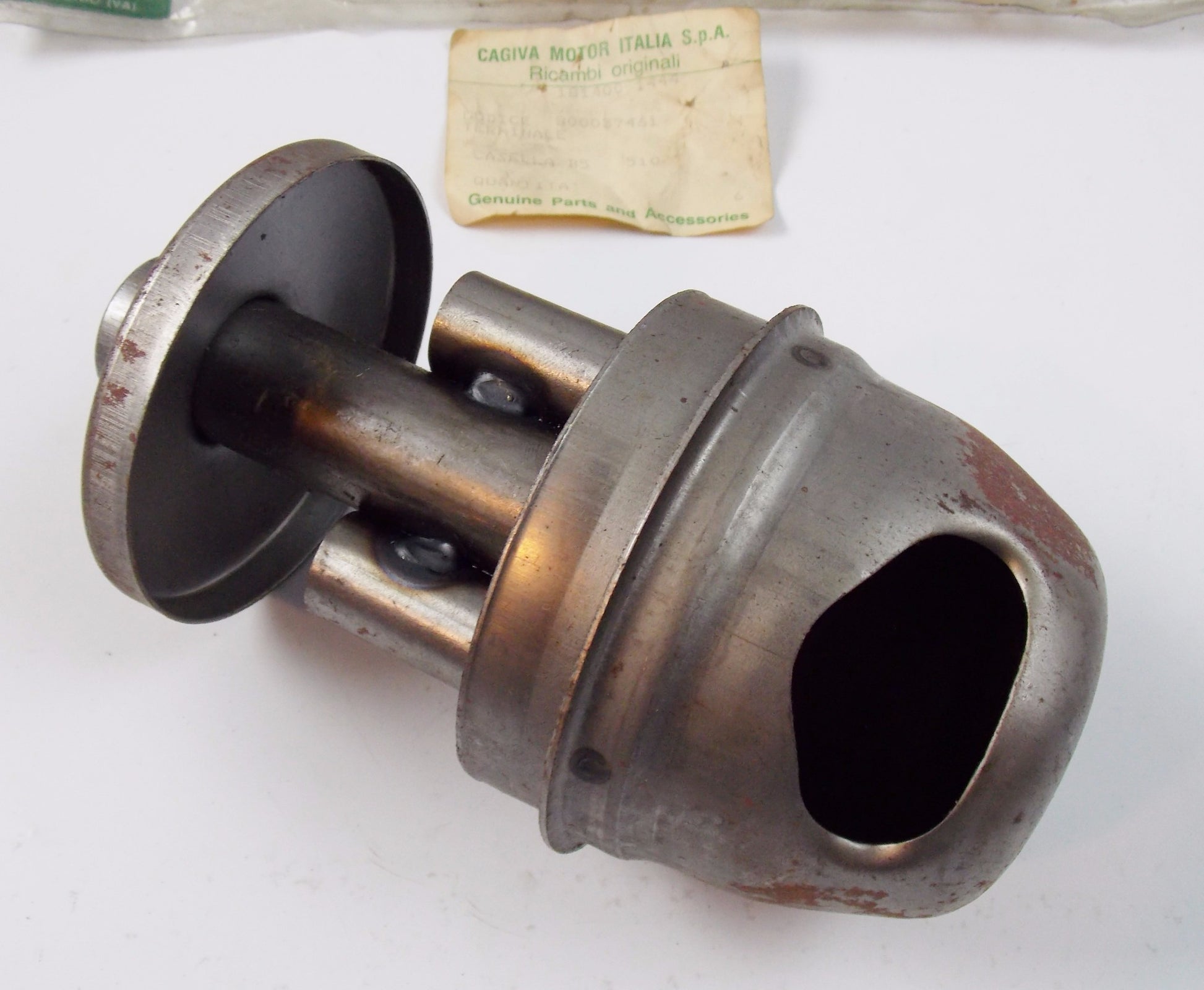 NOS OEM CAGIVA ALETTA ROSSA EXHAUTS SILENCER END CAP MUFFLER PIPE 800037461 - MotoRaider