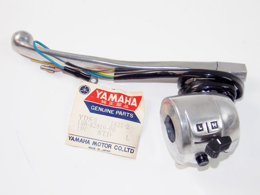 NOS OEM YAMAHA 65-66 YDS3 YM1 YM1S LH LEVER HOLDER CONTROL SWITCH # 156-82810-00 - MotoRaider