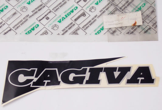 NOS OEM CAGIVA 94 CITY LH SIDE STRIPE STICKER "CAGIVA" (Color Code C) Y00FA0342C - MotoRaider