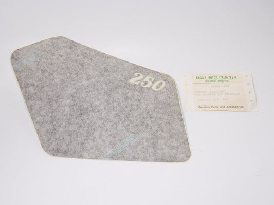 NOS OEM CAGIVA ALA BLU 250 LH PLATE COVER NUMBER PLACE STICKER "250" 800038827 - MotoRaider