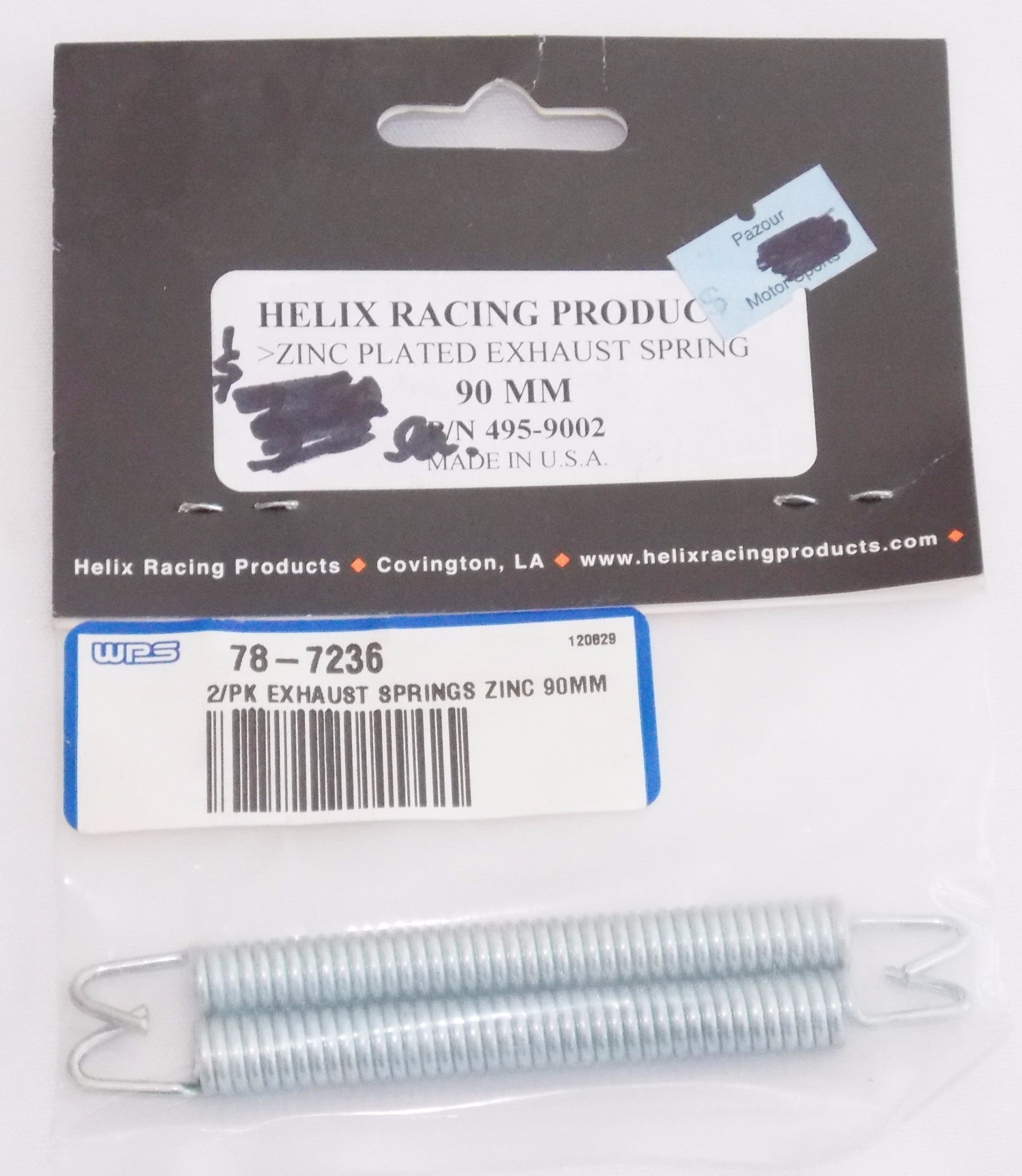 HELIX EXHAUST MUFFLER SPRING ZINC 90mm PK HONDA 02-06 CR80R 78-7236 | 495-9002 - MotoRaider