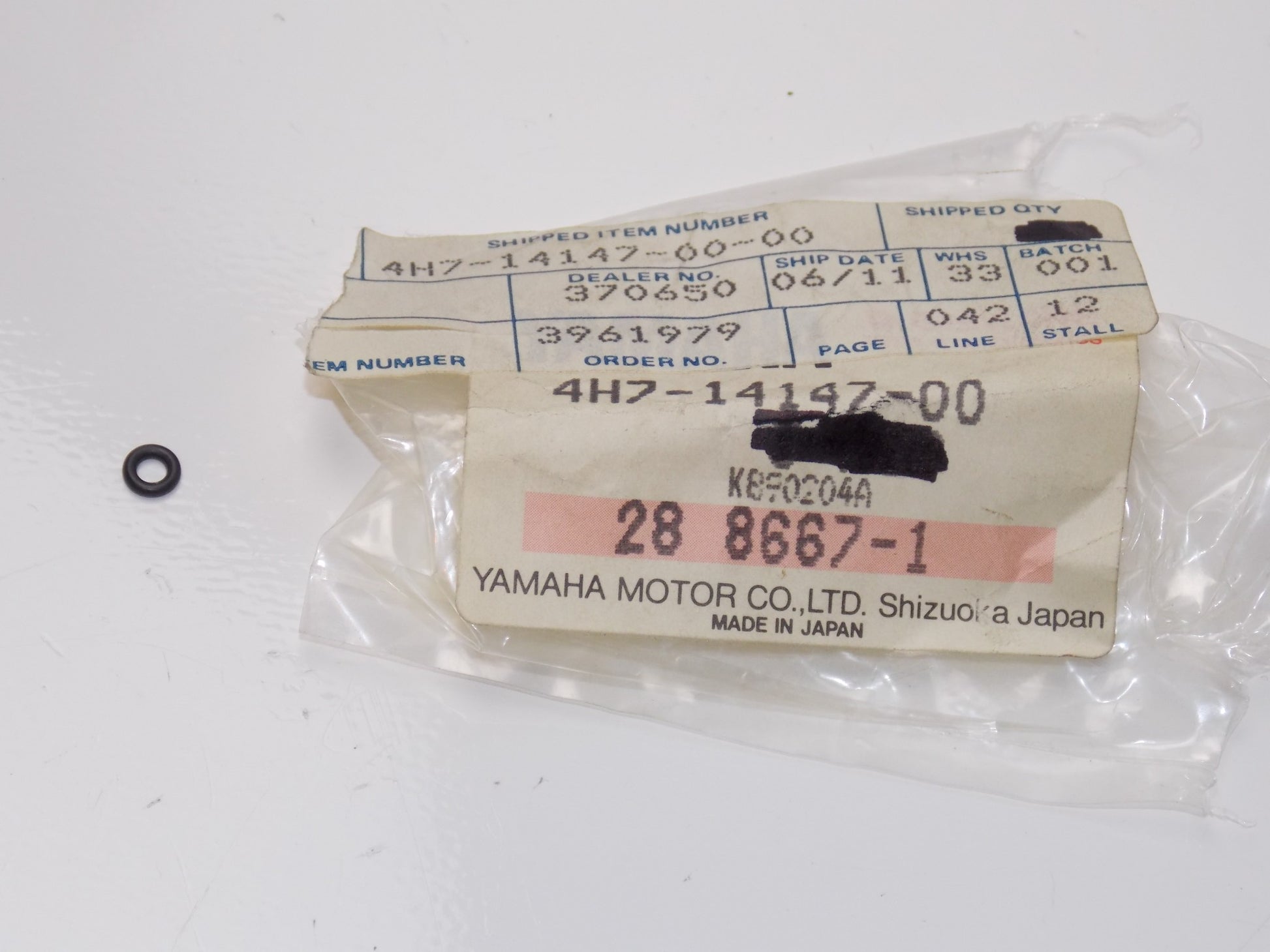 NOS OEM YAMAHA 80-85 XJ650 XJ750 SECA CARBURETOR O-RING 4H7-14147-00 - MotoRaider