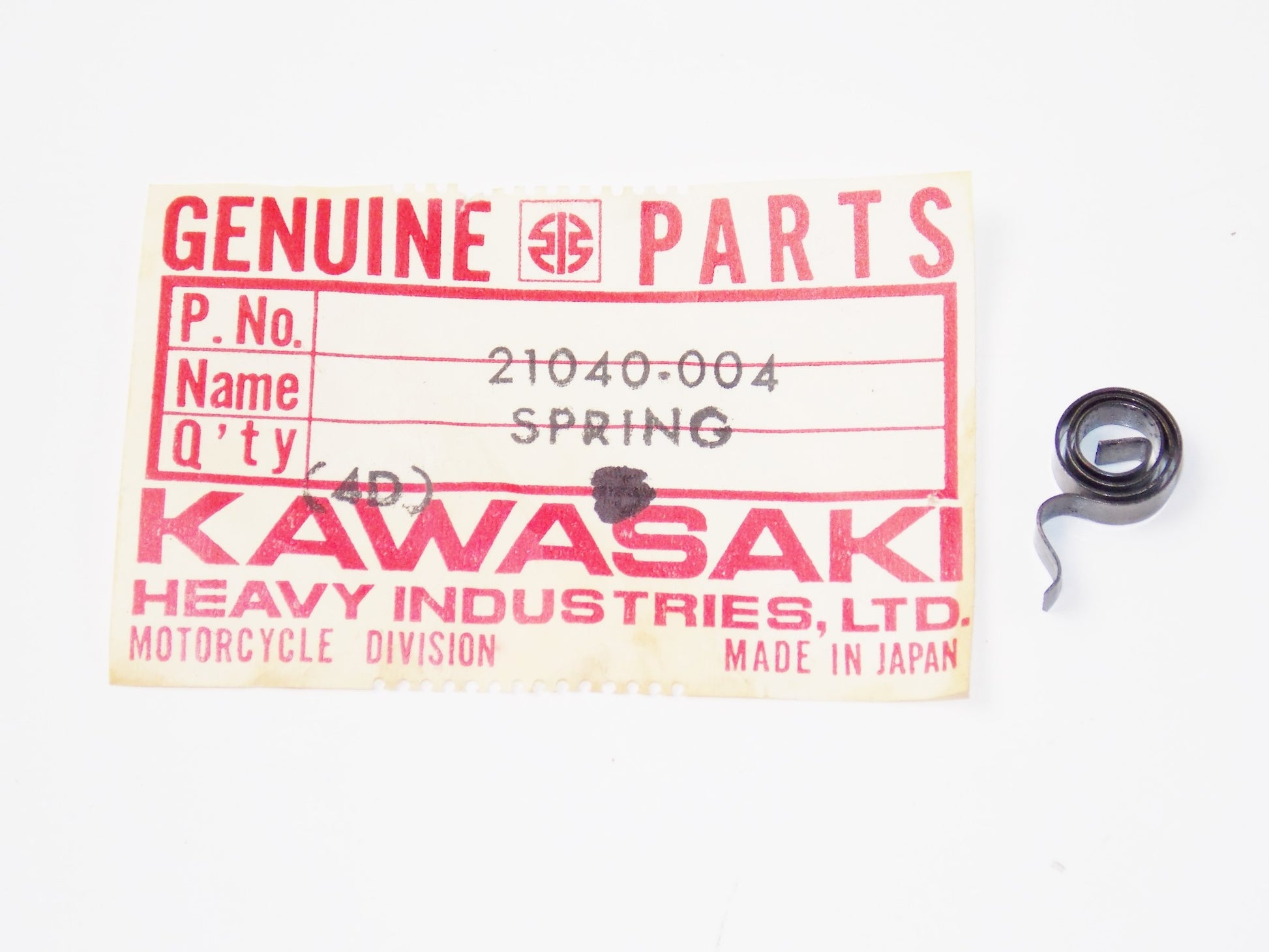 NOS OEM KAWASAKI 74-83 KLT200/250 KZ200/400/750 SPRING CARBON BRUSH 21040-004 - MotoRaider