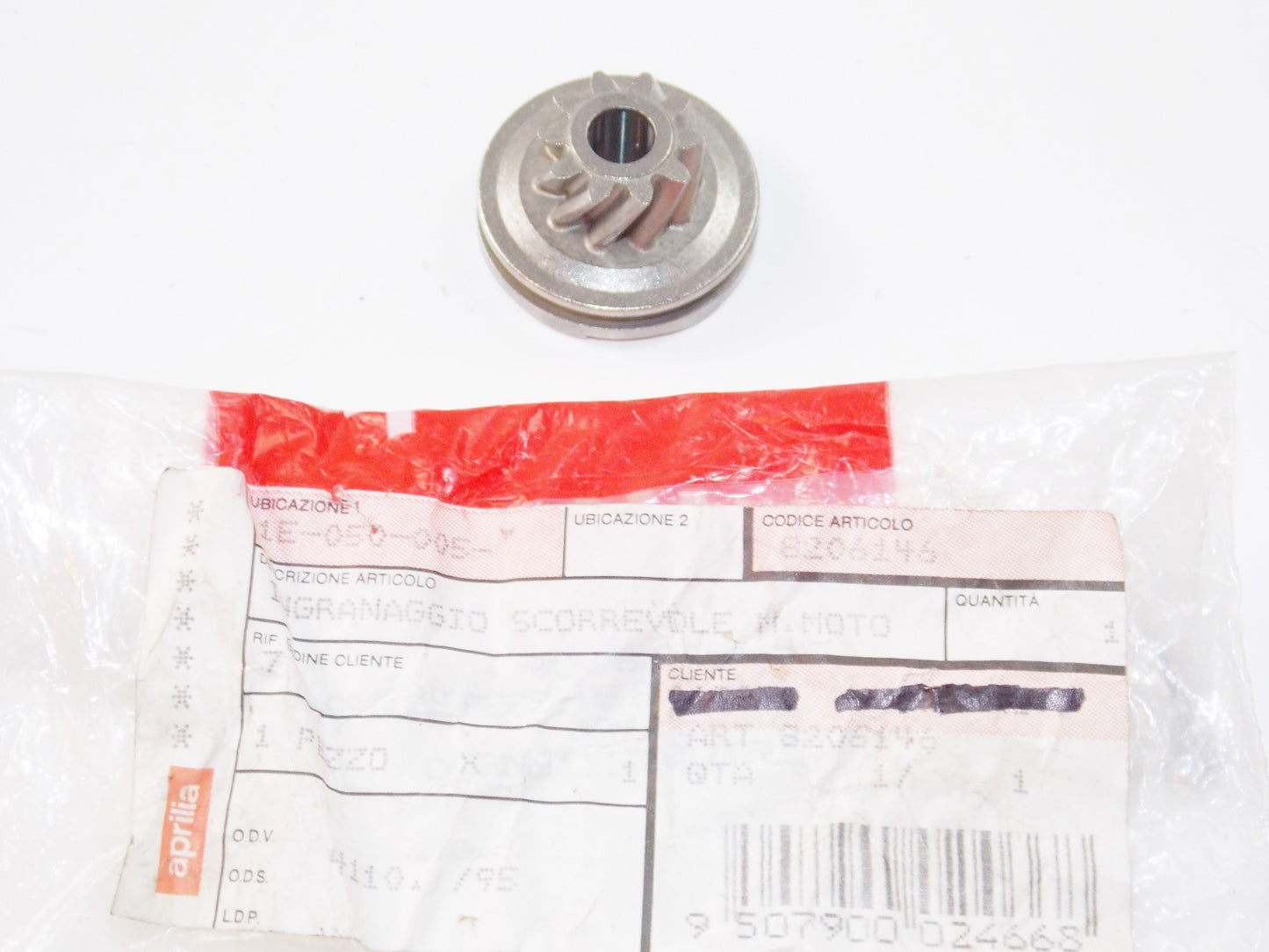 NOS OEM APRILIA 94-98 SR 50 H2O Gulliver 50 Air SLIDING KICKSTART GEAR AP8206146 - MotoRaider