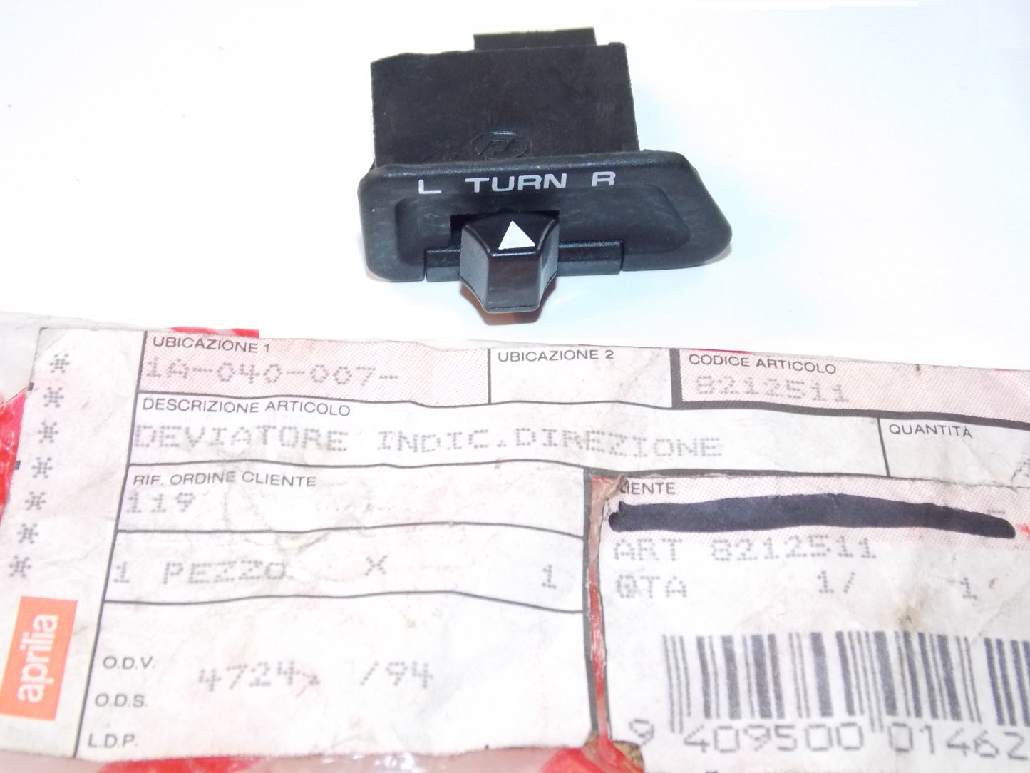 NOS OEM APRILIA 1994 AMICO 50 TURN SIGNAL SWITCH AP8212511 - MotoRaider